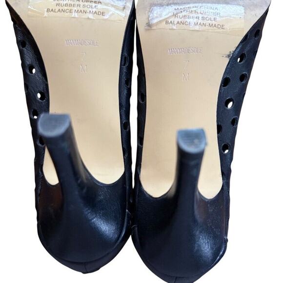 Vaneli Van Eli Womens High Heel Peep Toe Ankle Bootie Laser Cut Outs Leather 7 - Picture 14 of 16